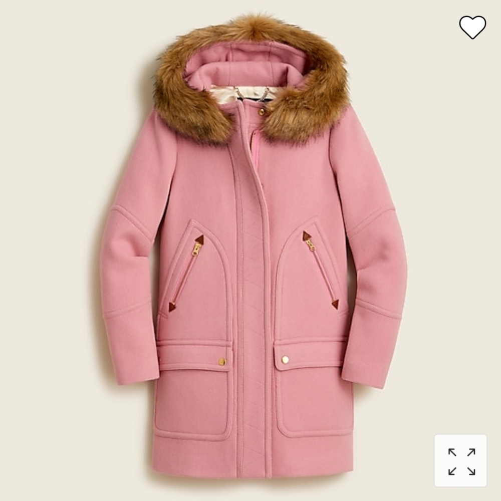 🎈RARE🎈 New J.Crew Chateau Parka in Stadium-Cloth Wool 0P